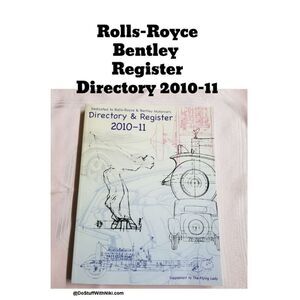 Rolls-Royce Bentley Directory & Register 2010-11 lg softcover